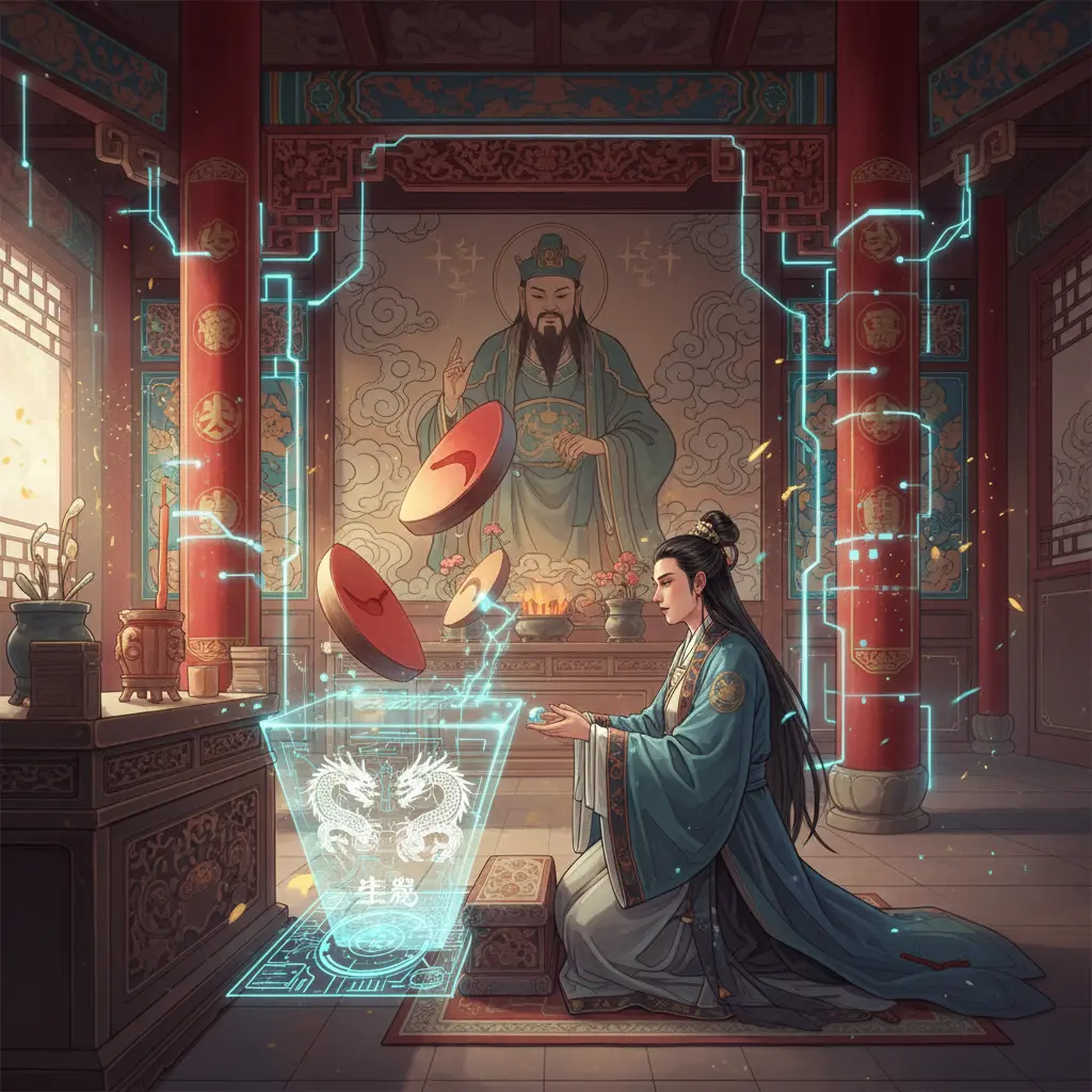 道教問神 - 擲筊